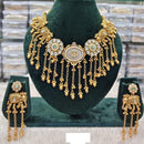 Rani Sati Jewels Sparkling Glow Pota Stone And Pearl Necklace Set