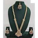 Rani Sati Jewels Regal Glow Crystal Stone And Pearls Necklace Set