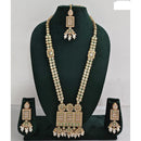 Rani Sati Jewels Regal Glow Crystal Stone And Pearls Necklace Set