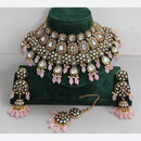 Rani Sati Jewels Designer Kundan Pearl And Beads Meenakari Necklace Set
