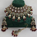 Rani Sati Jewels Designer Kundan Pearl And Beads Meenakari Necklace Set