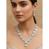 Naitika Arts Luxury Kundan Stone And Beads Necklace Set