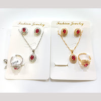 Tarohi Jewels Crystal Stone Combo Set