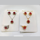 Tarohi Jewels Crystal Stone Chain Pendant Set