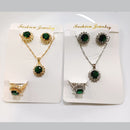 Tarohi Jewels Crystal Stone Chain Pendant Set