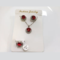 Tarohi Jewels Crystal Stone Chain Pendant Set