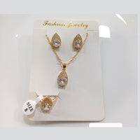 Tarohi Jewels Crystal Stone Chain Pendant Set