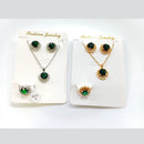 Tarohi Jewels Crystal Stone Chain Pendant Set