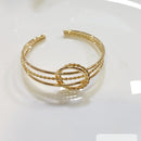 Tarohi Jewels Gold Plated Fancy Openable Bracelet