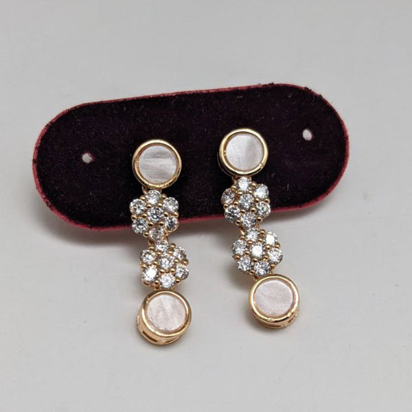 Aamrapali  Gold  Plated  American  Diamond  Dangler  Earrings