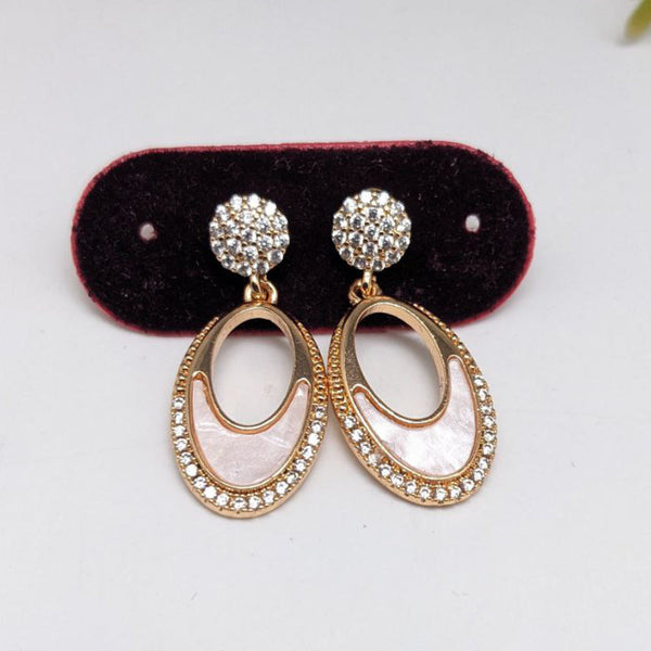 Aamrapali  Gold  Plated  American  Diamond  Dangler  Earrings