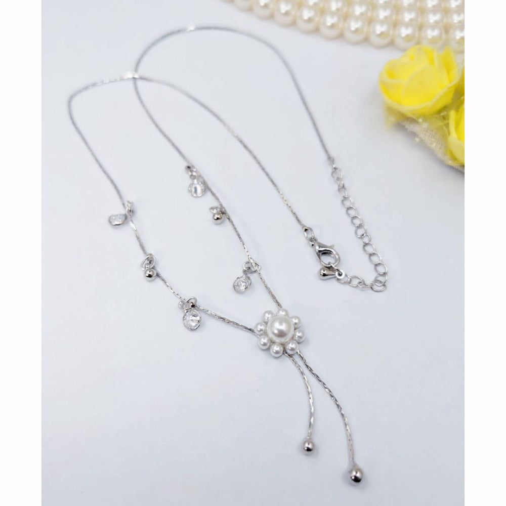 Aamrapali Shimmering Shine American Diamond Delicate Necklace 