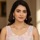 Aamrapali Shimmer Austrian Stone Necklace Set 