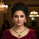 Aamrapali Beautiful Floral American Diamond Necklace Set