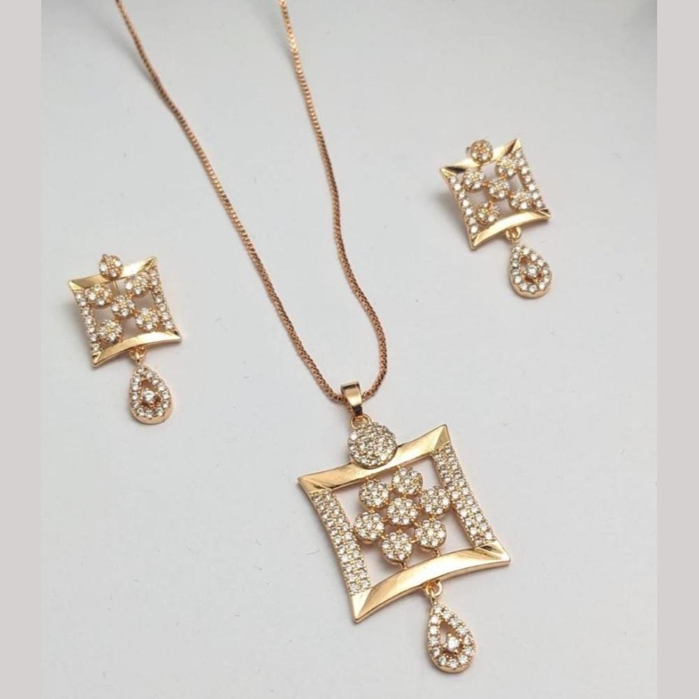 Aamrapali Classic Austrian Stone Chain Pendant Set