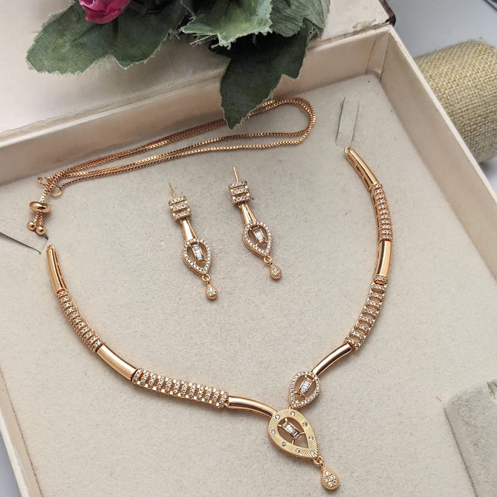 Aamrapali Shimmer Austrian Stone Necklace Set