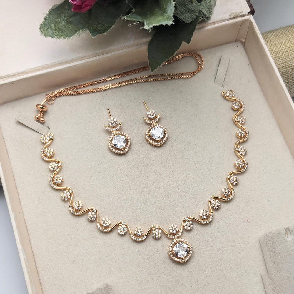Aamrapali Shimmer Austrian Stone Necklace Set