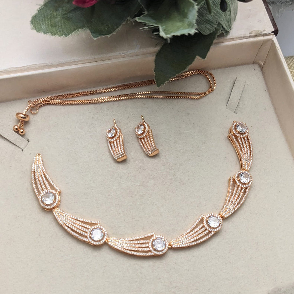 Aamrapali Shimmer Austrian Stone Necklace Set