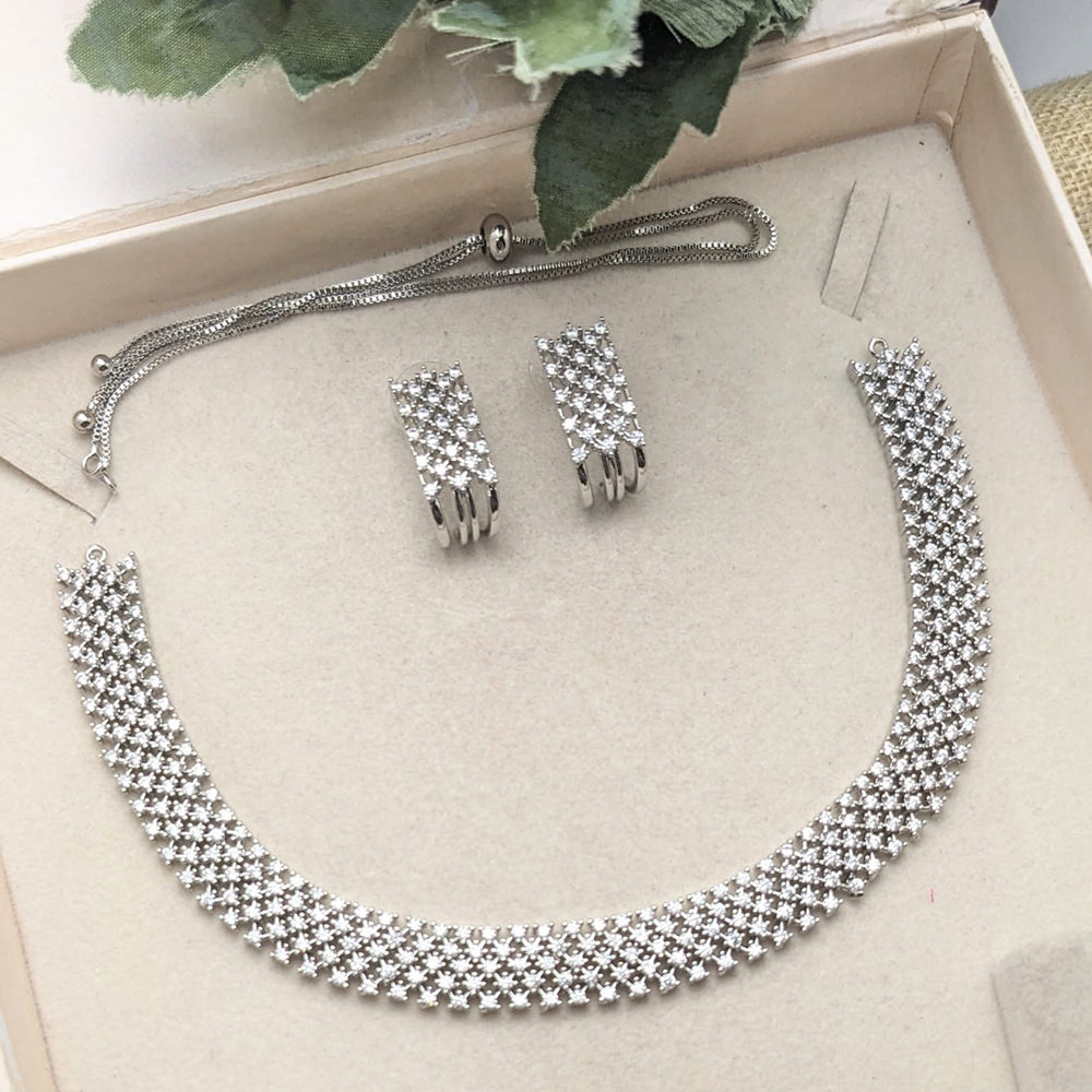 Aamrapali Shimmer Austrian Stone Necklace Set