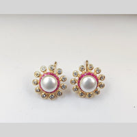 Aamrapali Austrian Stone And Pearl Studs Earrings