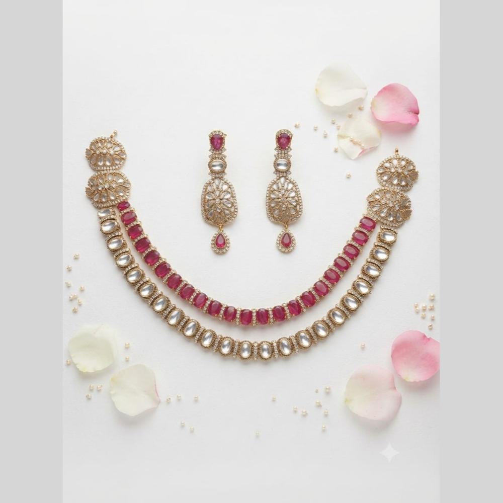 Aamrapali Sparkling American Daimond Neckalce Set