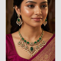 Aamrapali Pota Stone And Pearl Designer Necklace Set