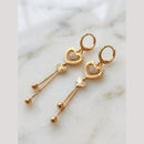 Aamrapali Modern Minimalist Austrian Stone Dangler Bali Earrings