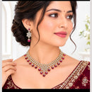 Aamrapali Luxury Designer American Diamond Choker Necklace Set for Women