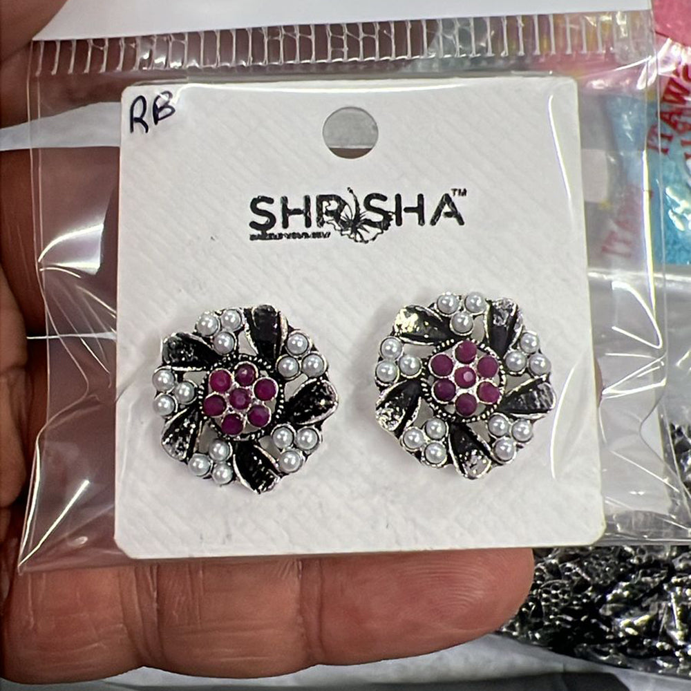 Shrisha Oxidised Plated Stud Earrings