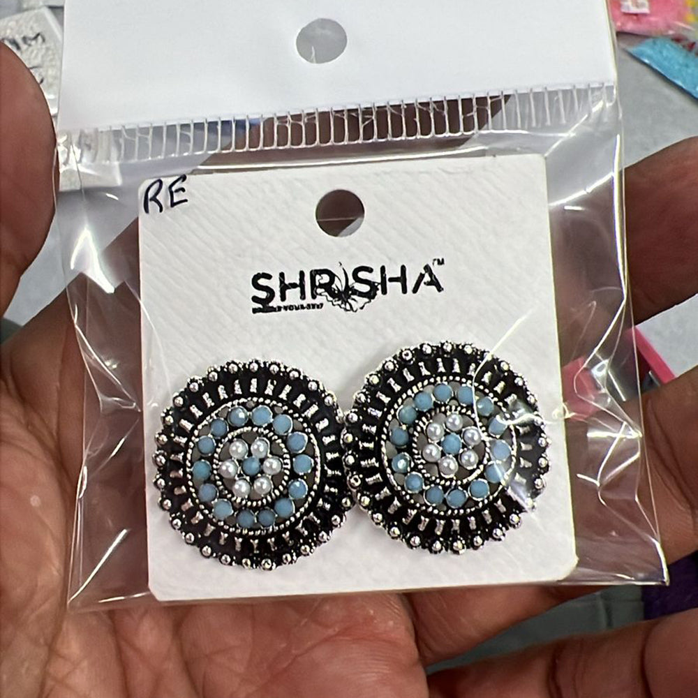 Shrisha Oxidised Plated Stud Earrings