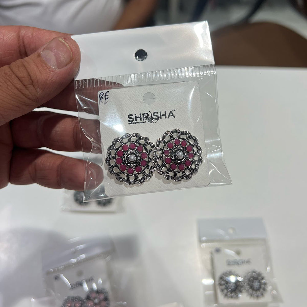 Shrisha Oxidised Plated Stud Earrings