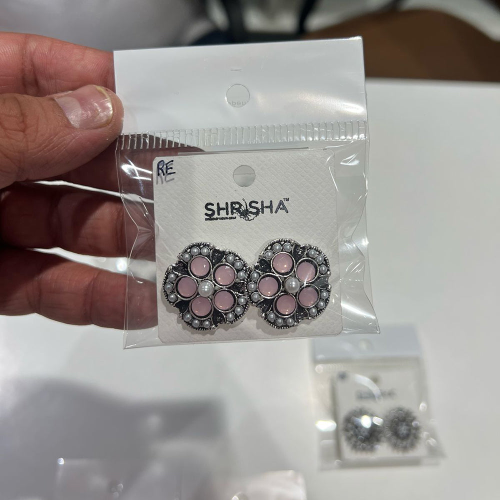 Shrisha Oxidised Plated Stud Earrings