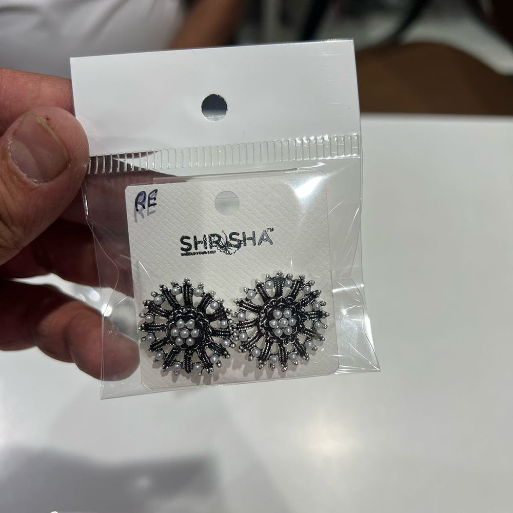 Shrisha Oxidised Plated Stud Earrings