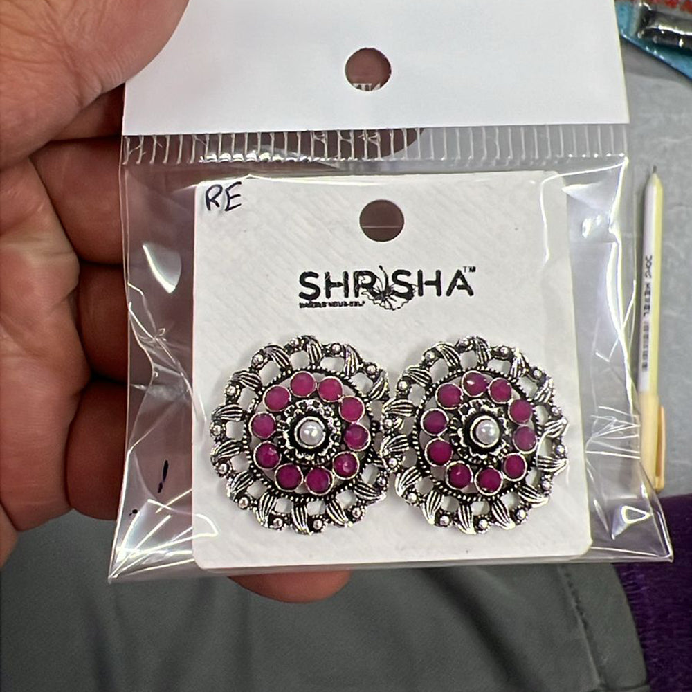 Shrisha Oxidised Plated Stud Earrings