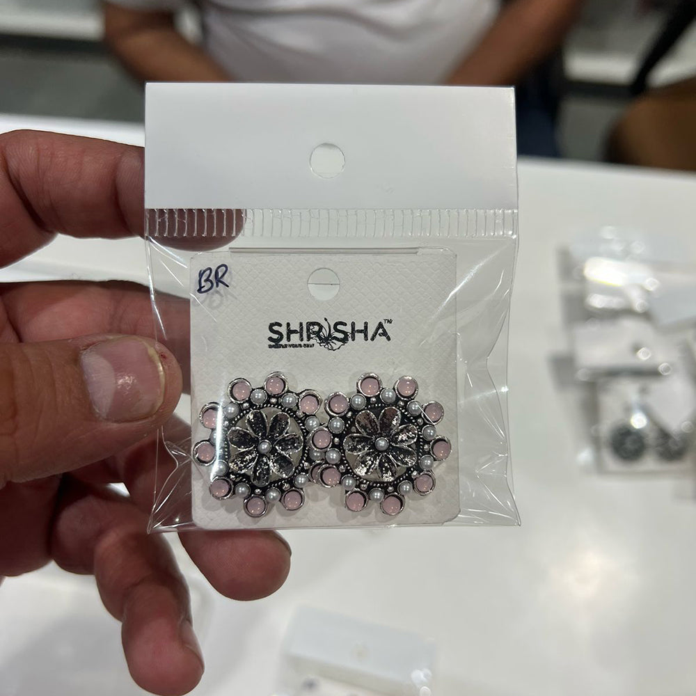 Shrisha Oxidised Plated Stud Earrings