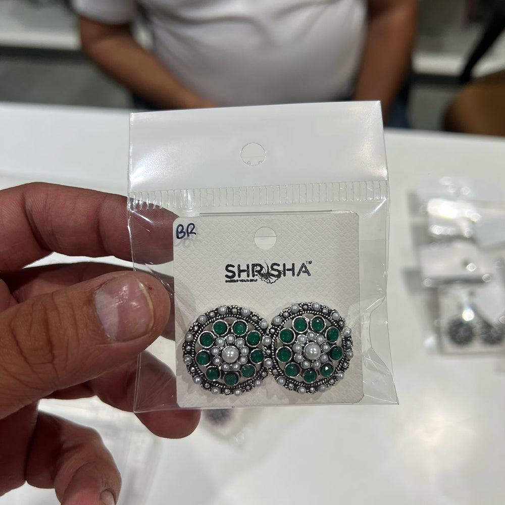 Shrisha Oxidised Plated Stud Earrings