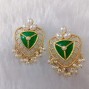Marudhar Creations Gold Plated Matte Finish Dangler Earrings