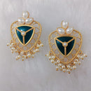 Marudhar Creations Gold Plated Matte Finish Dangler Earrings
