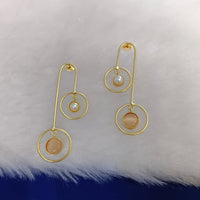 Marudhar Creations Gold Plated Matte Finish Dangler Earrings.
