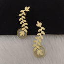 Marudhar Creations Gold Plated Matte Finish Earrings