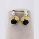 Marudhar Creations Mother of Pearl Pota Stone Dangler Earrings