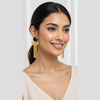 Marudhar Creations Ethereal Bloom Tassel Earrings