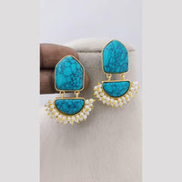 Marudhar Creations Luxe Crescent Pearl Earrings