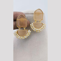 Marudhar Creations Luxe Crescent Pearl Earrings