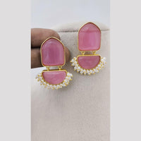 Marudhar Creations Luxe Crescent Pearl Earrings
