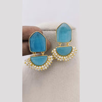 Marudhar Creations Luxe Crescent Pearl Earrings