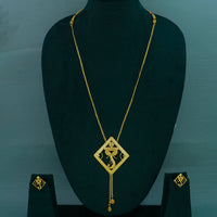 Mahavir Dye Gold Plated Designer Chain Pendant Set