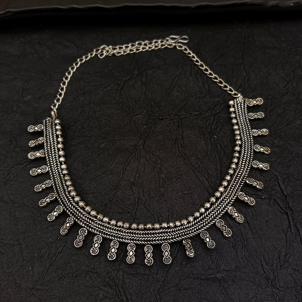 Deep Jewell Oxidised Plated Necklace