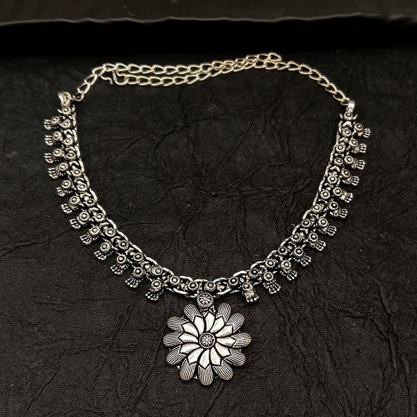 Deep Jewell Oxidised Plated Necklace