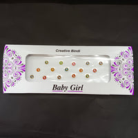 Baby Girl Bindi Austrian Stone Round Shape Velvet Bindi